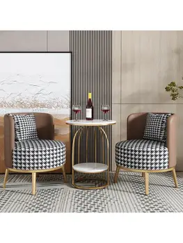 Маленькие столики и стулья на Балконе, заказанные веб-знаменитостями, современный Чайный столик, кресло для отдыха, Бытовая Тройка-