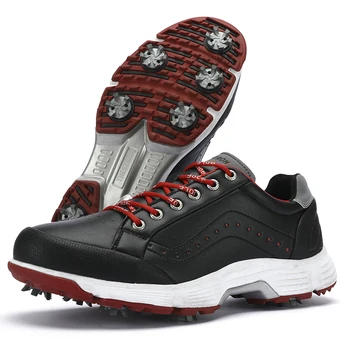 Мужская профессиональная обувь для гольфа, водонепроницаемые кроссовки для гольфа с шипами, черные, белые мужские кроссовки для гольфа, обувь для гольфа большого размера для мужской обуви