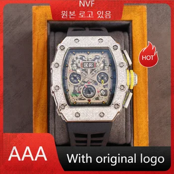 Мужские часы NVF 904l Автоматические механические часы из нержавеющей стали 41 мм-RM