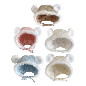 Мягкая ушная шапочка-ушанка с утолщенной защитой для ушей, головной убор для младенцев