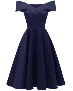 Новое короткое темно-синее коктейльное платье с V-образным вырезом, Атласное Миди, Элегантное платье для вечеринок размера плюс, вечерние женские халаты, вечернее платье