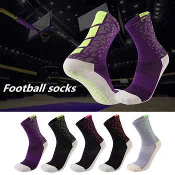 Новые Спортивные Противоскользящие Футбольные Носки Хлопчатобумажные Футбольные носки с захватом Мужские Носки Calcetines (Того же типа, что и Trusox)