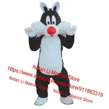 Новый индивидуальный черно-белый костюм талисмана кошки, маскарадное платье, Вечеринка по случаю дня рождения, ролевая игра для взрослых, Карнавальный подарок на Хэллоуин 828