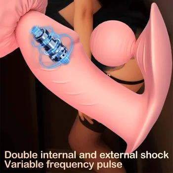 Носимые трусики Вибратор для клитора G Spot с дистанционным управлением Невидимые Вибрирующие трусики Фаллоимитатор Стимулятор клитора Секс-игрушка для женщин