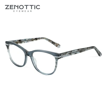 Оправа для очков ZENOTTIC 2023 из ацетата, Оправы для оптических очков с модным принтом, Квадратные очки без рецепта, VS2362