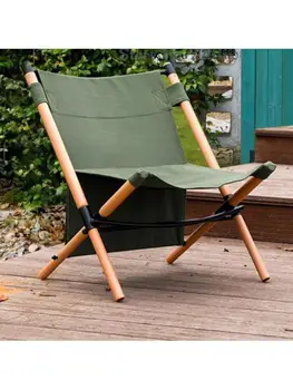 Открытый складной стул для кемпинга из массива дерева, Кресло для директора с откидной спинкой, Переносная Рыболовная Холщовая спинка, Пляжный стул, Навес для кемпинга