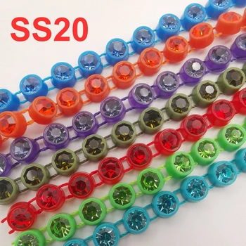 Пластиковая окантовка ss20 стразами для украшения из натурального бисера, серьги с отделкой 10 ярдов