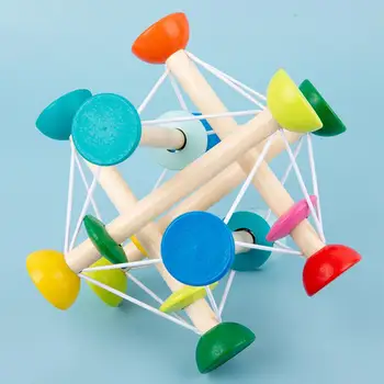 Полезная головоломка с надувным мячом, игрушка привлекательной познавательной формы, способная развеселить маленьких детей, хватающих надувной мяч.