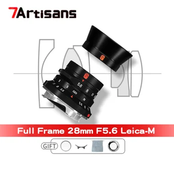 Полнокадровый широкоугольный объектив 7artisans M28mm F5.6 MF для камер Leica M-mount M-M2 M3 M11 M10R M10P M10 M9P M-P M7 M-A