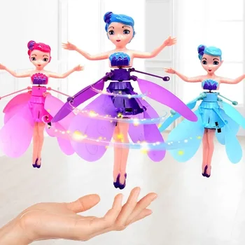 Принцесса Мультяшная модель Мини-Вертолета Игрушка, НЛО Летающий Самолет Ручной Зондирующий спиннер летающая Индукционная Детская игрушка Подарки для девочек