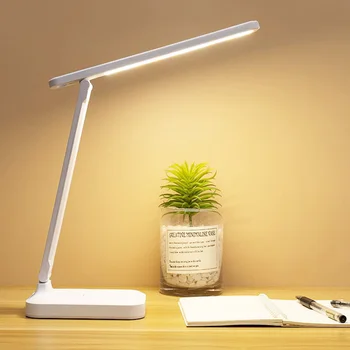 Светодиодная лампа для чтения с регулируемой яркостью, USB-защита для глаз, складные настольные лампы для дома и офиса