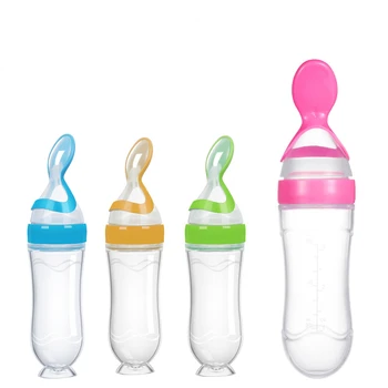 Силиконовая бутылочка для кормления новорожденных, Рисовая ложка для тренировки новорожденных, Пищевая добавка для каш, Безопасная Посуда, Инструменты