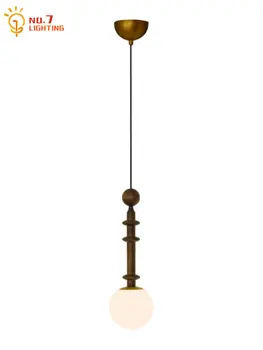 Скандинавский дизайнер, Винтажные подвесные светильники Wabi-sabi, LED E14, Подвесной светильник из черного ореха, Домашний декор, спальня, прикроватная тумбочка, Бар, кабинет