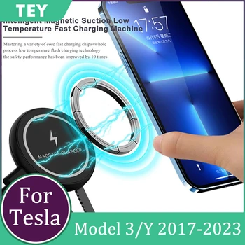 Складной Держатель Для Мобильного Телефона Tesla Model Y 3 2017-2023 Аксессуары Магнитная Подставка Для Телефона Tesla Model 3 Y