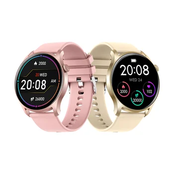 Смарт-часы с легким круглым дизайном, пользовательский циферблат, приложение для мониторинга сердечного ритма, кислорода в крови, Dafit, мужские женские умные часы