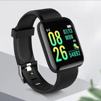 Смарт-часы Фитнес-трекер Smartwatch 116 Plus Монитор сердечного ритма Водонепроницаемые спортивные часы для Android IOS Мужчины Женщины 2023