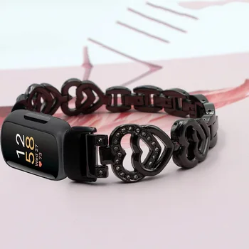 Сменный металлический браслет для Fitbit Inspire 3 для женщин, регулируемый Водонепроницаемый нарядный браслет для Fitbit Inspire 3 Bing