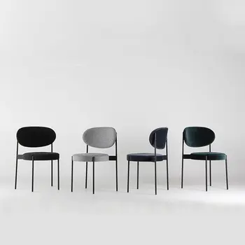 Современные тканевые обеденные стулья для дизайнерской столовой Houndstooth, мебель для маленькой квартиры, Кухонная мебель, обеденный стул