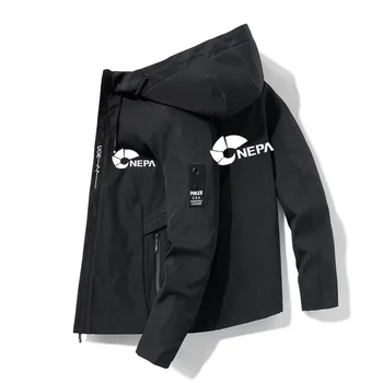 Трендовая новая весенне-осенняя куртка для кемпинга, мужская повседневная легкая куртка для путешествий, походный тренч с капюшоном -NEPA