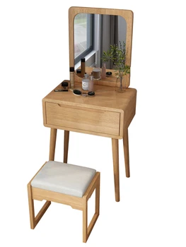 Туалетный столик из массива дерева в скандинавском стиле для маленькой квартиры Японский минималистичный комод для спальни туалетный столик для макияжа Шкаф для хранения