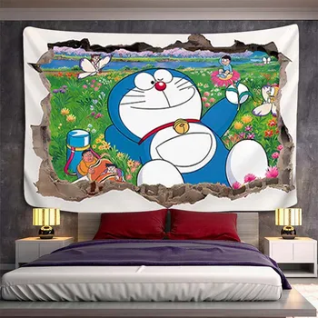 Украшения для дома Doraemon Гобелен на стене Художественный декор комнаты Роскошные декоры Эстетические Гобелены Подвесная ткань для спальни