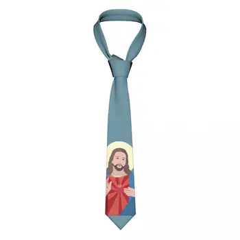Христа Спасителя Иисуса галстук Мужчины Женщины полиэстер 8 см шеи галстук для мужчин, ежедневные наряды галстук 