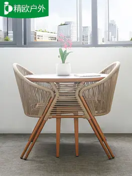 Чайные столики и стулья на открытом воздухе, Комбинированная Терраса Для отдыха, трость знаменитостей из трех частей, чайный столик на открытом воздухе Может получить