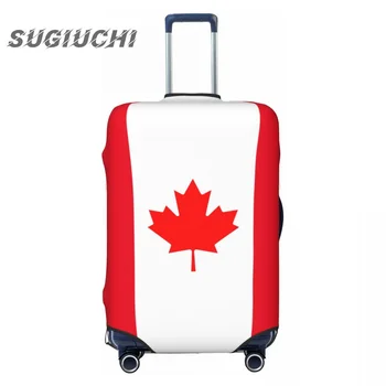 Чехол для багажа с флагом страны Канада, Аксессуары для путешествий, Эластичный Пылезащитный чехол с принтом, Сумка-тележка, Защитный Чехол