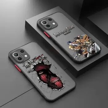Чехол для Телефона Xiaomi Poco X3 NFC M3 M5 M5s F3 Pro Для MI 13 12 12X 12T 11 11X 9T 10T Lite Note 10 Матовая крышка Attack On Titan