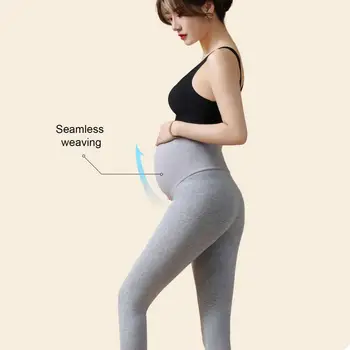 Штаны для йоги для беременных, стильные леггинсы, узкие брюки с высокой талией для беременных женщин с поддержкой живота, удобное трикотажное боди