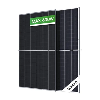 Эффективная фотоэлектрическая панель мощностью 600 Вт, солнечная система, монокристаллический модуль 9b